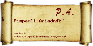 Pimpedli Ariadné névjegykártya